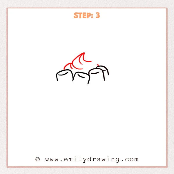 how to draw a hot chocolate - Step 3